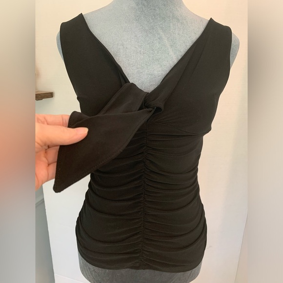 Zokai Stretchy Rouched Black Tank Top size Large - Picture 4 of 7